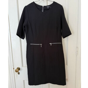 XOXO Zipper-Pocket Black Sheath Dress - Juniors XXL